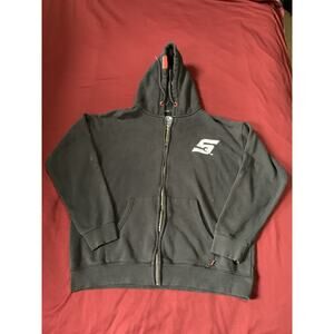 Dixxon Flannel Co Snap On Hoodie Mens Large Black Zip Up Fleece Limited Edition